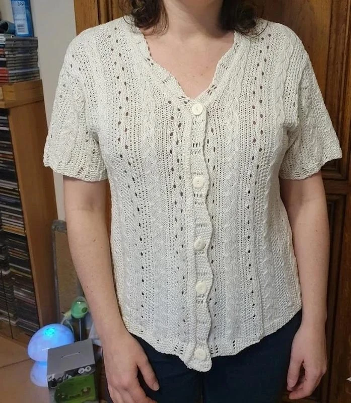 Chemise en maille blanche taille 38